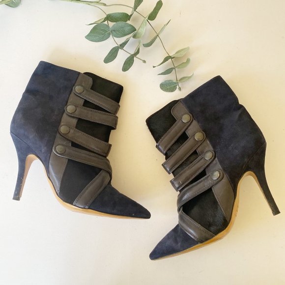 Isabel Marant Tacy Suede Ankle Boots Shoes w/ Heel - Picture 1 of 10